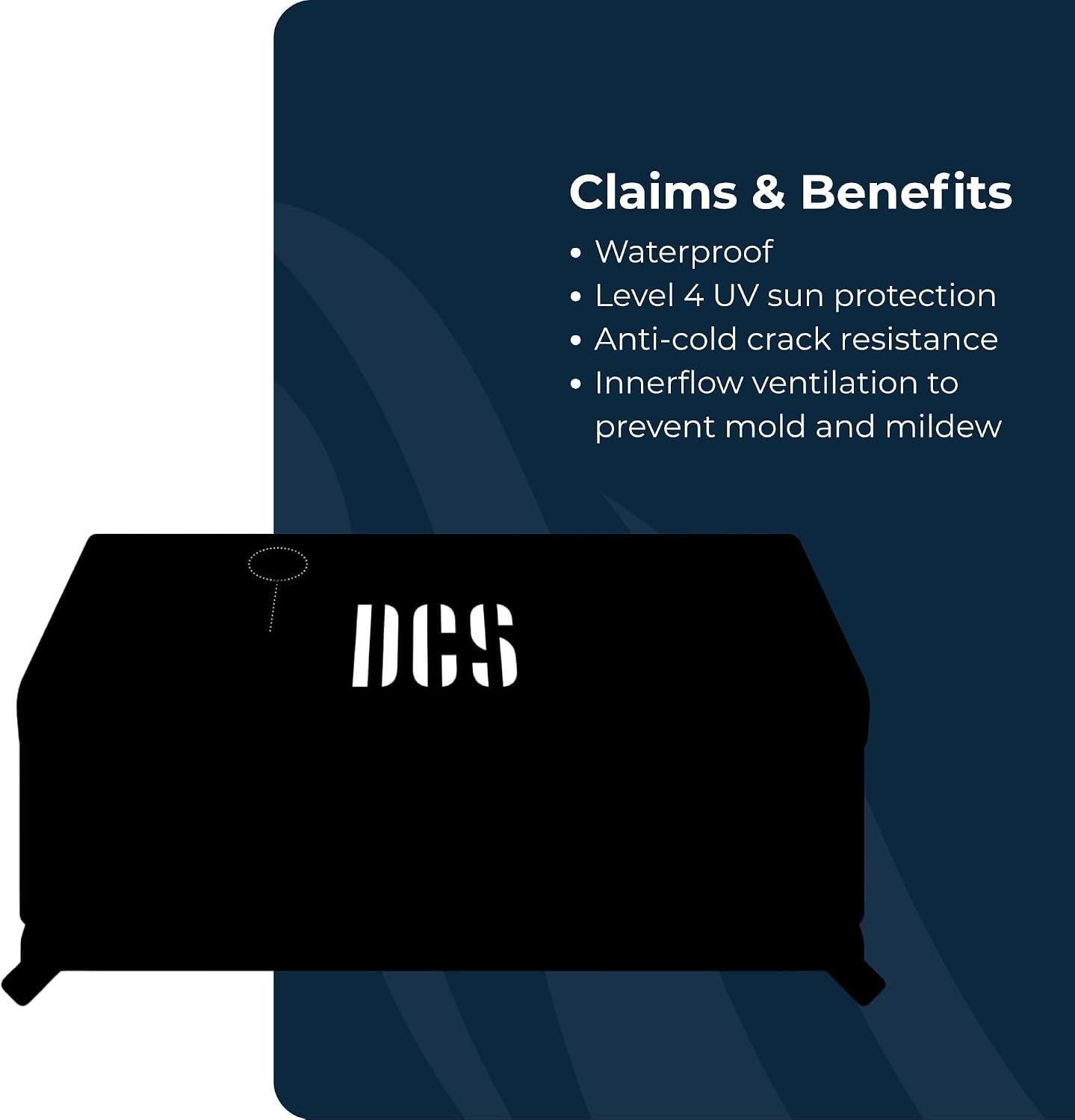 DCS Grill Cover for 30-Inch Series 9 Built-in Gas Grill, Griddle, and Griddle & Side Burner Combo - Waterproof, UV Anti-Cold Crack Resistance for Extreme Weather, Vented Outdoor BBQ Cover for Grilling