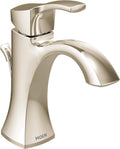 Moen Voss Polished Nickel One-Handle Single Hole Bathroom Sink Faucet with Optional Deckplate, 6903NL