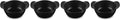 Le Creuset Enameled Cast Iron Gourmand Collection Set of 4 Mini Round Cocotte, .3 qt., Matte Black