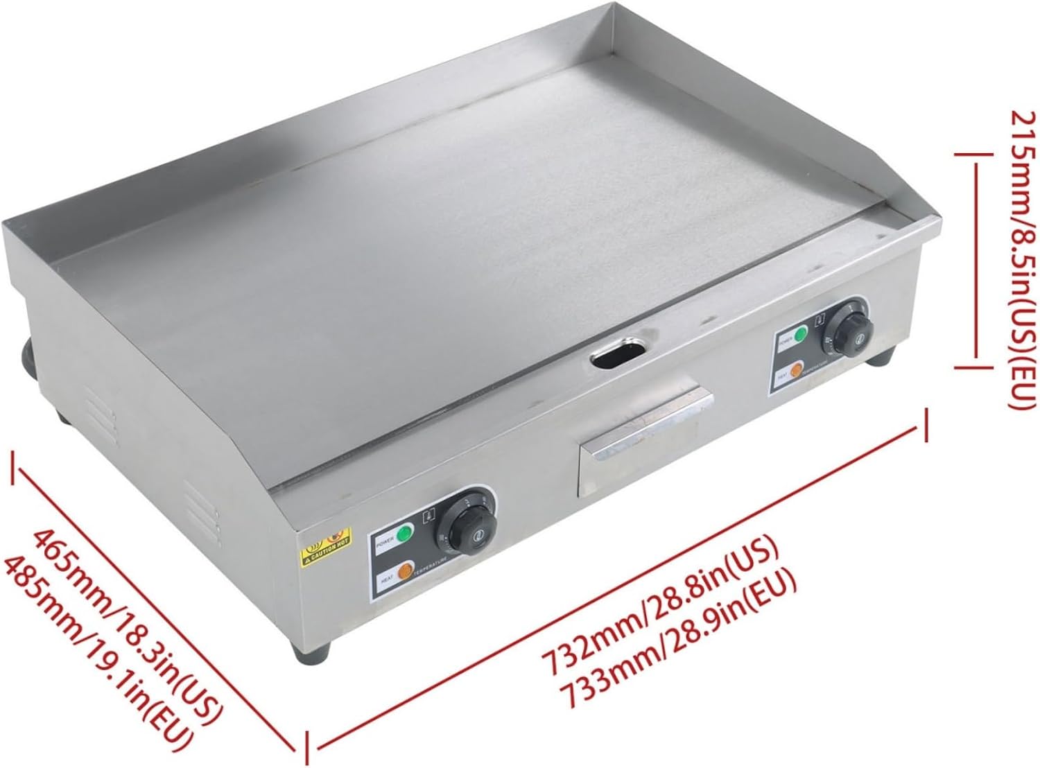 kimllier Commercial Electric Griddle 3000W Countertop Flat Top Grill 30 Inch for Restaurants, Shops and Snack Shops