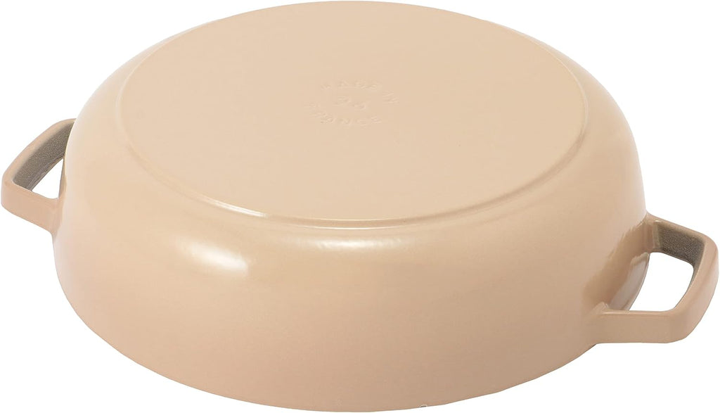 staub Braiser 40508-418 Blazer Saute Pan, 10.2 inches (26 cm), Vintage Knob Specification, Large, Both Hands, Cast Enameled Pot, Shallow Type, Sukiyaki, Induction Compatible