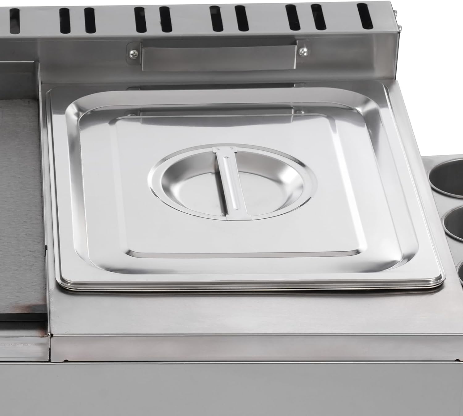 Commercial Flat Top Countertop Gas Griddle, 2.64 Gal 2-in-1 Stainless Steel BBQ Hot Plate Grill and Deep Fryer with Oil Draining Basket for Restaurants, Kitchen, Fast Food Shops, Snack Bars