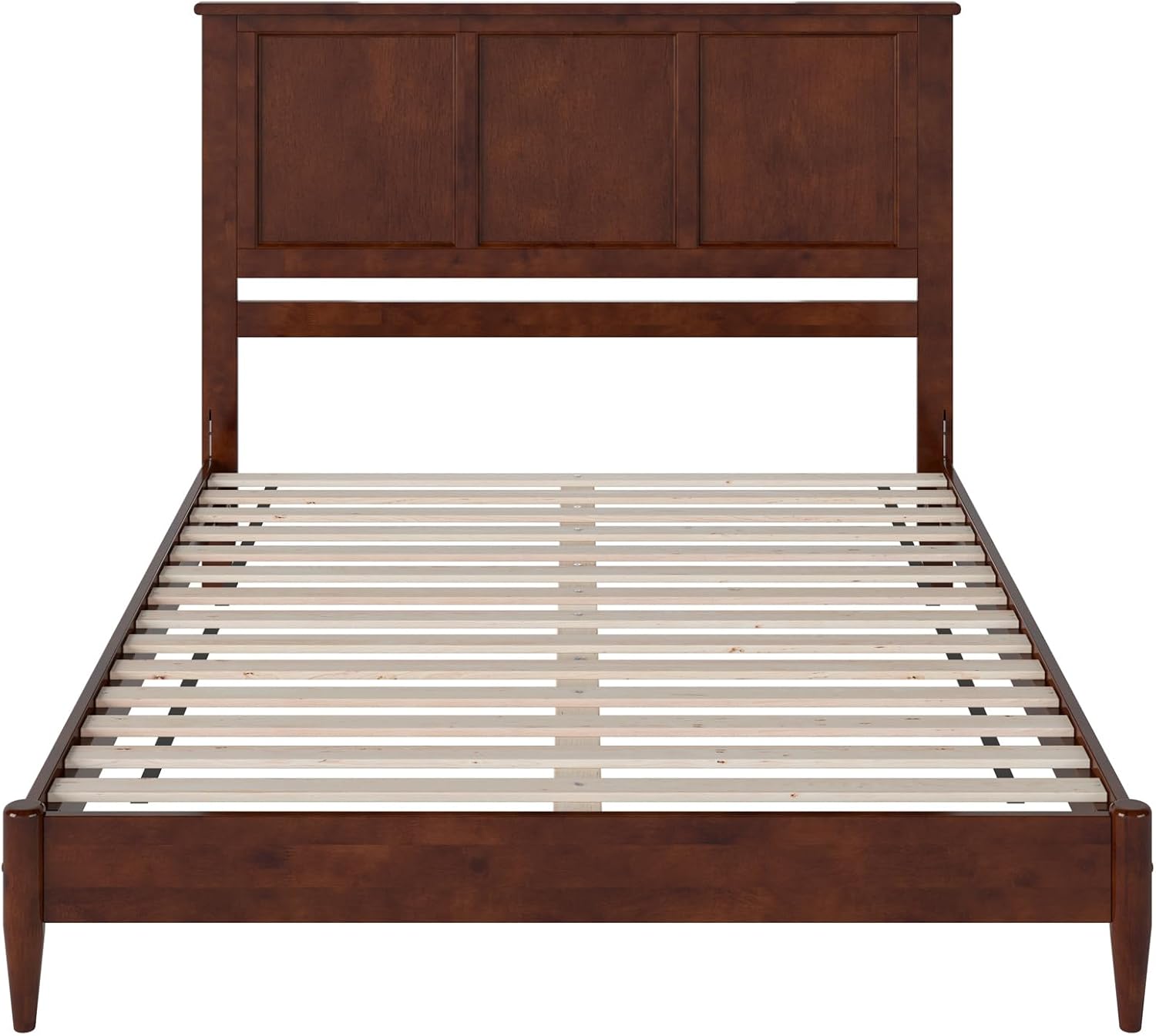 AFI, Charlotte Queen Solid Wood Low Profile Platform Bed, Walnut