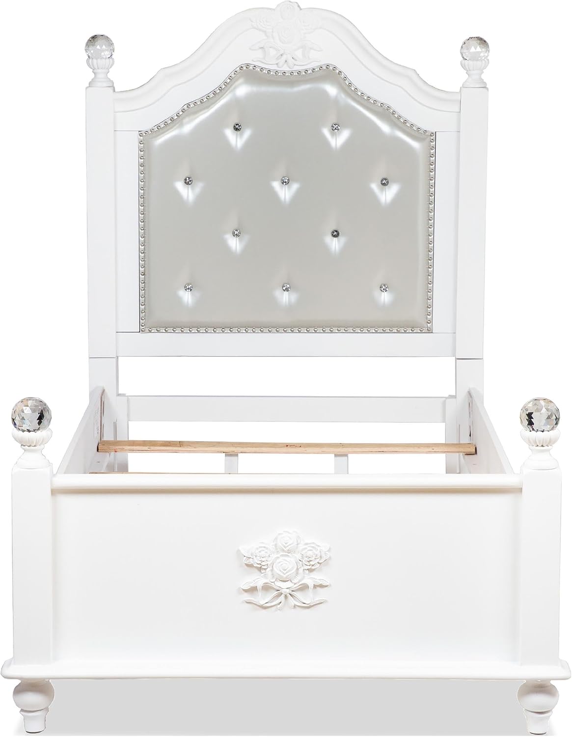 Furniture of America Mondu 3-Piece White Wood Bedroom Set - Twin + 2 Nightstands