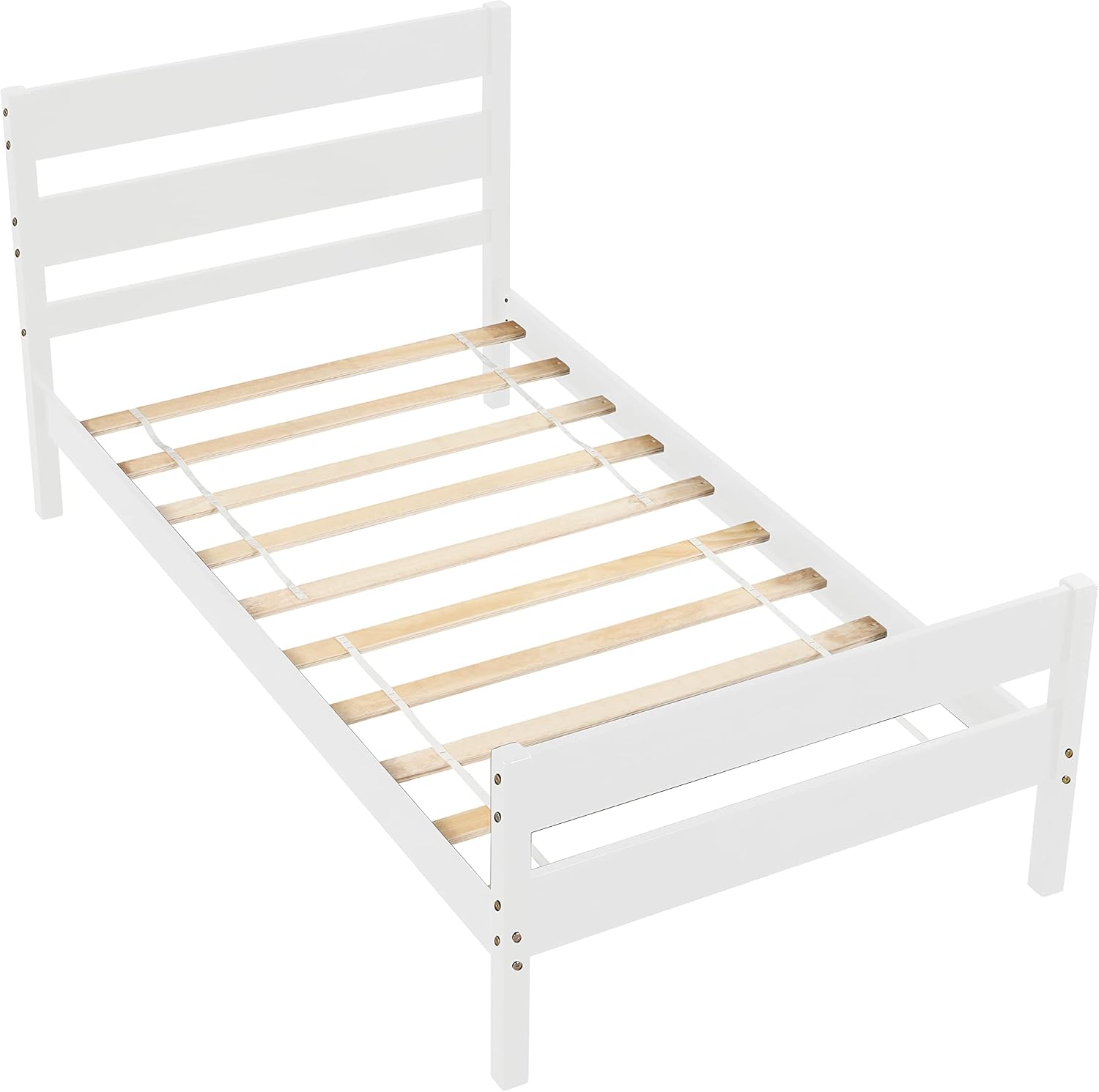 Bellemave Twin Bed Frames for Kids, Wooden Twin Platform Bed for Boys, Girls, Teens, Kids Twin Bed, White Twin Bed Frame, White