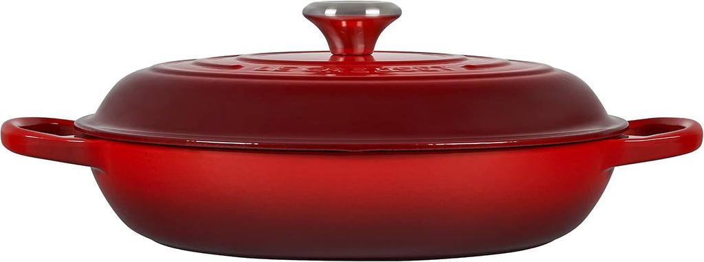 Le Creuset Enameled Cast Iron Signature Braiser, 3.5 qt., Cerise