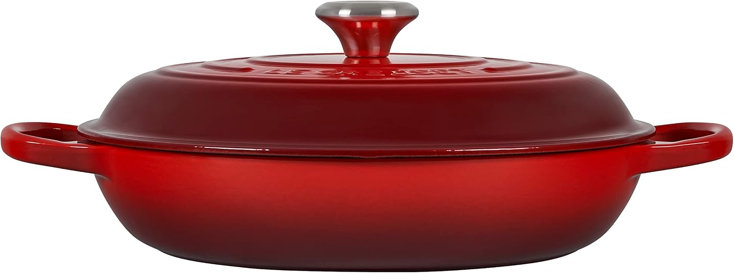Le Creuset Enameled Cast Iron Signature Braiser, 3.5 qt., Cerise