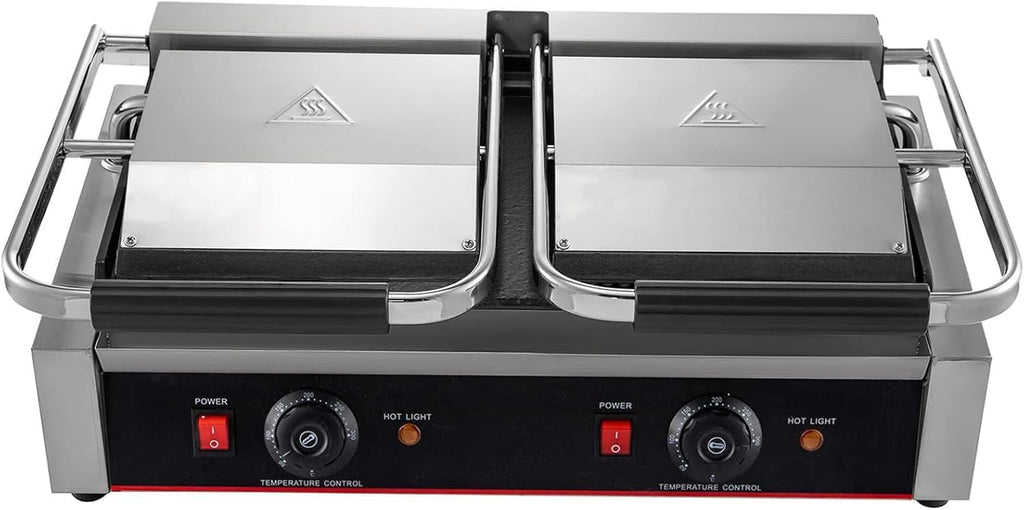 Commercial Electric Griddle Stainless Steel Grill BBQ, Countertop Hotplate Flat Top Kitchen Grill, Business Catering BBQ Steak Bacon Fryer Pans