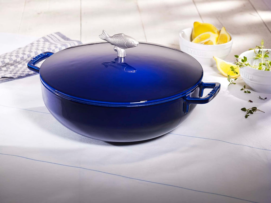Staub Cast Iron 5-qt Bouillabaisse Pot - Dark Blue