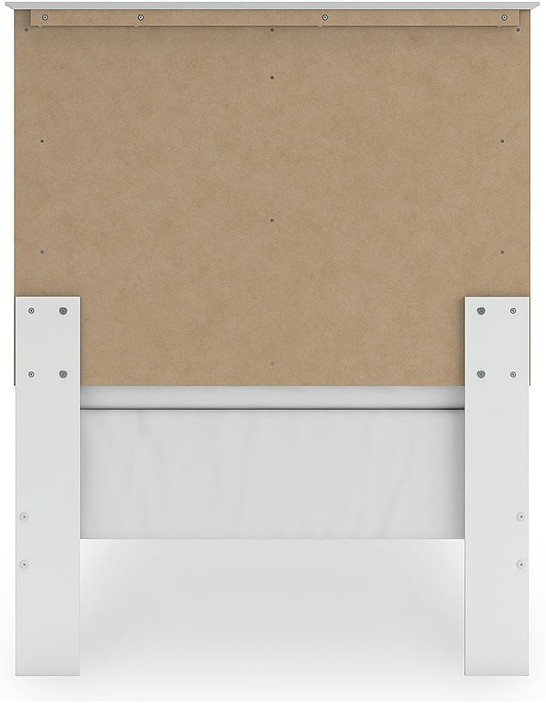 Signature Design by Ashley Bostwick Shoals Transitional Twin Panel Bed, Foundation or Box Spring Needed, White
