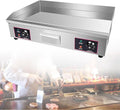 4400WCommercial Electric Griddle Flat Top Grill HotPlate Kitchen Grill CounterTop Stainless Steel Thermostatic Control 122-572℉