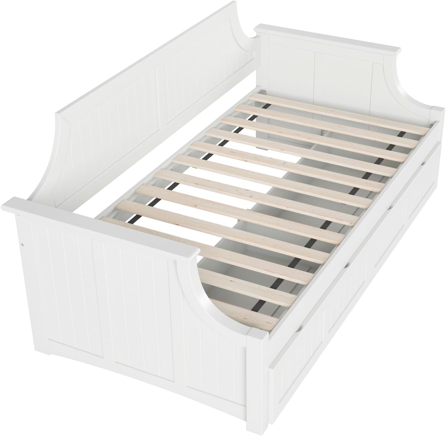 AFI Cambridge Twin Wood Daybed with Set of 2 Drawers in White