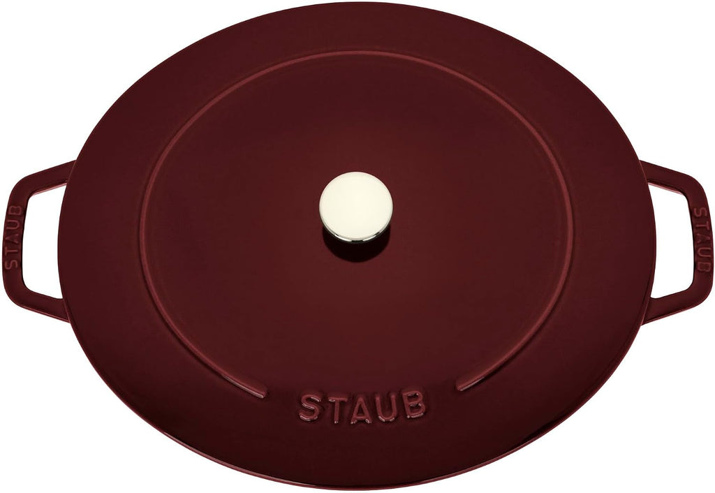 Staub Cast Iron 6.25-qt Shallow Oval Dutch Oven - Grenadine