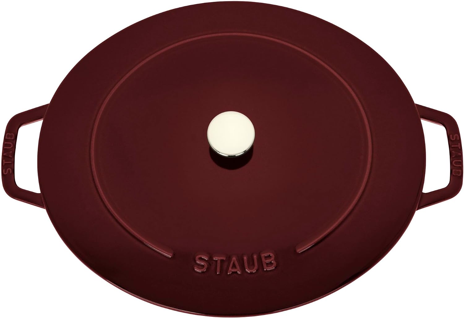 Staub Cast Iron 6.25-qt Shallow Oval Dutch Oven - Grenadine
