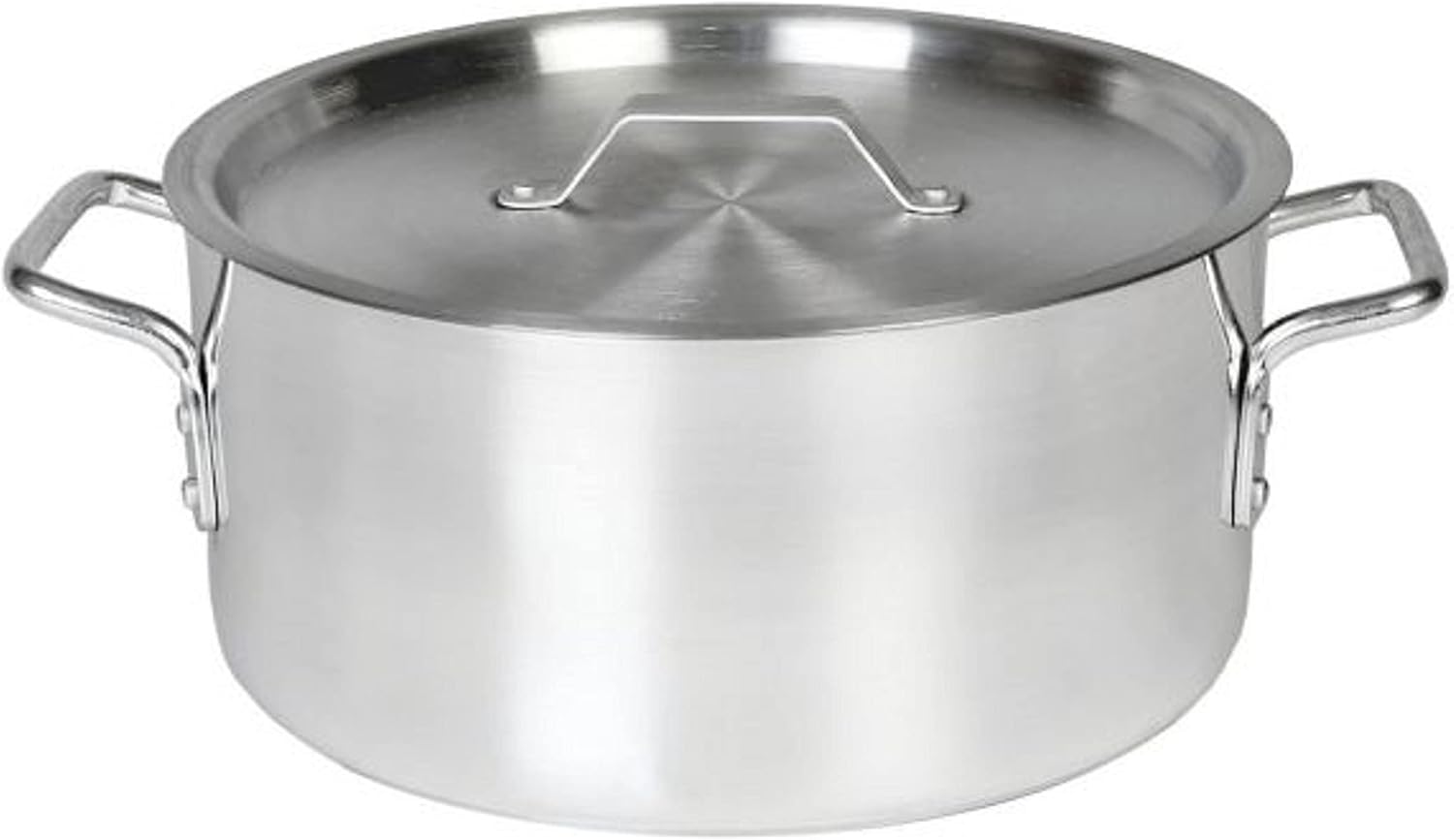 TrueCraftware- 14 qt. Aluminum Brazier Pot with Cover 6mm Thickness- Heavy Weight Cookware Braiser Braising Pan Perfect Roasting Baking Sauteing Searing and Pan Frying Mirror-Finished
