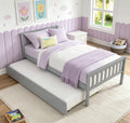 Bellemave Twin Kids Bed with Storage Twin Trundle, Wood Daybed for Kids, Adults, Gray