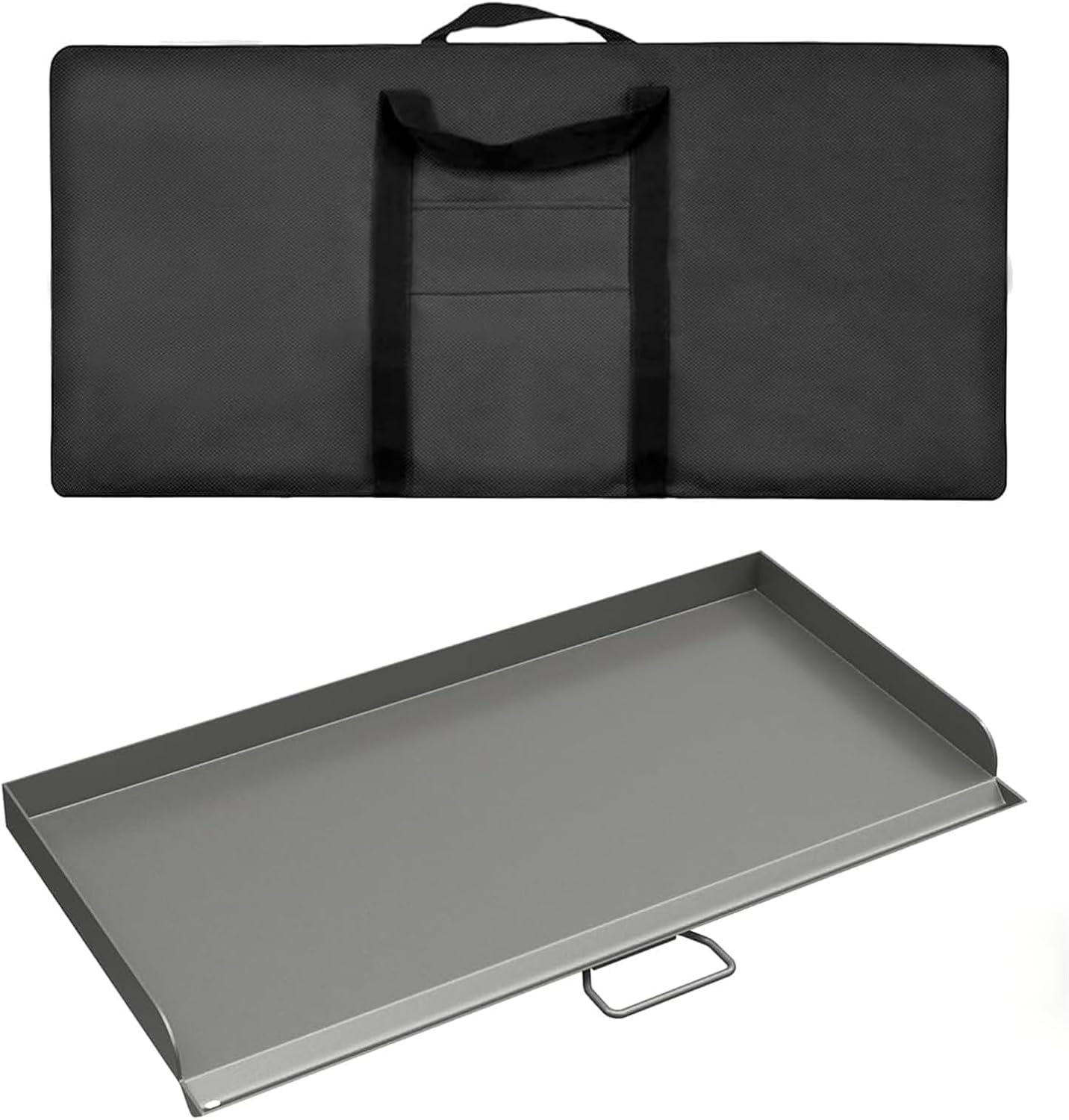 Professional 14x32 in Flat Top Steel Griddle for Camp Chef EX60LW EX60P, Fry Griddle Accessories for Camp Chef 2 Burner Propane Stove Grill,1 Carry Bag