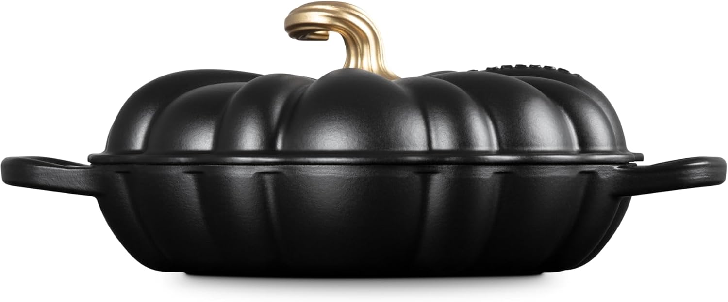 Le Creuset Enameled Cast Iron Signature Pumpkin Braiser, 2.75 qt., Licorice