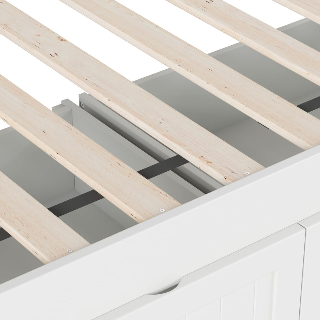 AFI Cambridge Twin Wood Daybed with Set of 2 Drawers in White