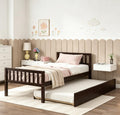 Bellemave Twin Kids Bed with Storage Twin Trundle, Wood Daybed for Kids, Adults, Espresso