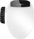 Electric Heated Bidet Toilet Seat with Warm Air Dryer, Toilet Seat with LED Display and Multiple Cleaning Modes (Elongated-White)