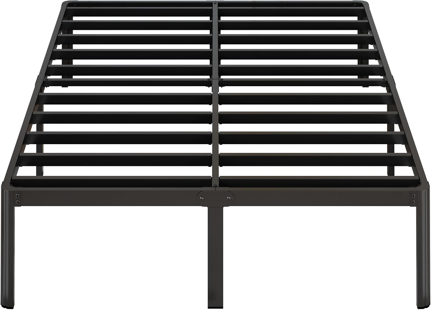 Yicensen 14 Inch Full XL Bed Frame No Box Spring Needed Heavy Duty Metal Full XL Platform Bed Frame with Rounded Corner Legs, Easy Assembly, Noise Free, Black