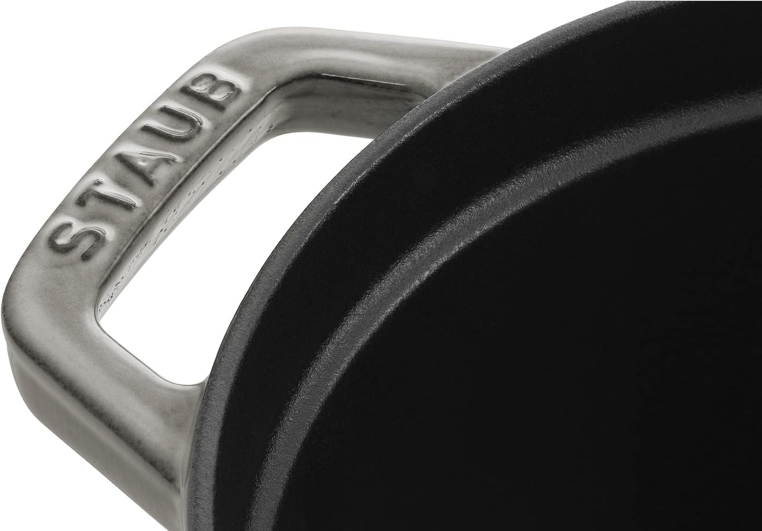 Staub Cast Iron 1-qt Oval Cocotte - Graphite Grey