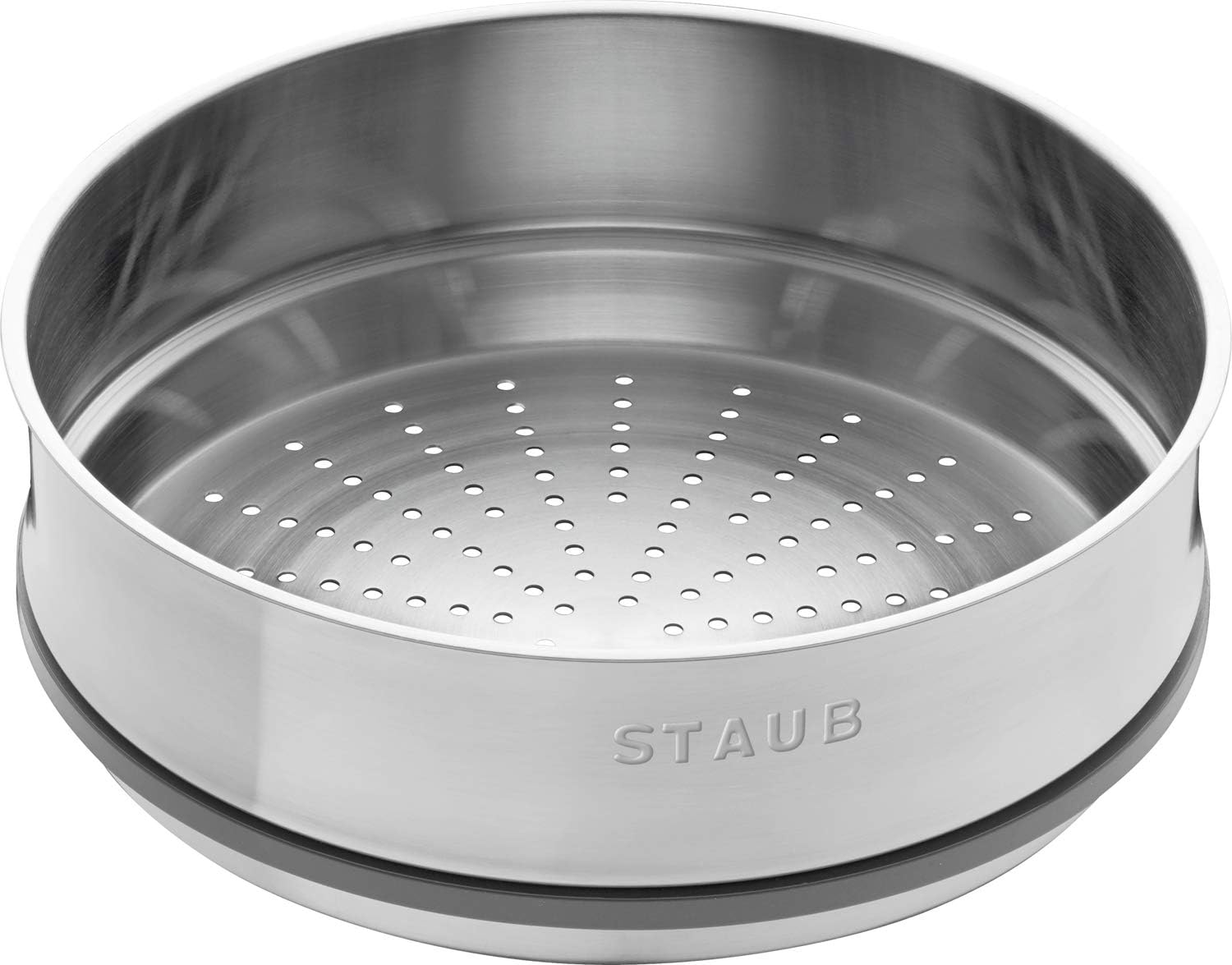 Staub La Cocotte Round 40510-605 Pico Cocotte Round Gray, 10.2 inches (26 cm) Steamer Set, Large, Both Handed Castings, Enameled Pot, Induction Compatible