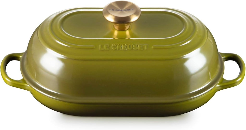 Le Creuset Enameled Cast Iron Signature Oval Bread Oven, 11.5 inch, Olive