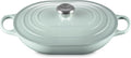 Le Creuset Enameled Cast Iron Signature Oval Casserole with Lid, 3.75 qt., Sea Salt