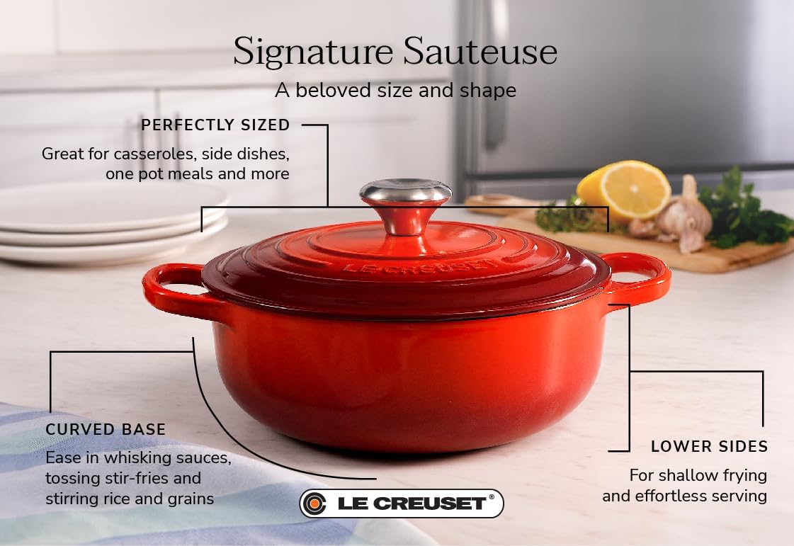 Le Creuset Enameled Cast Iron Signature Sauteuse Oven, 3.5 qt., Licorice