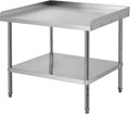 Equipment Grill Stand Table 36x30x30 Inch Stainless Steel NSF Certified 400 Lbs Capacity with Adjustable Legs, 2' Edge Baffle, for Hotel, Home, Commercial Restaurant Kitchen