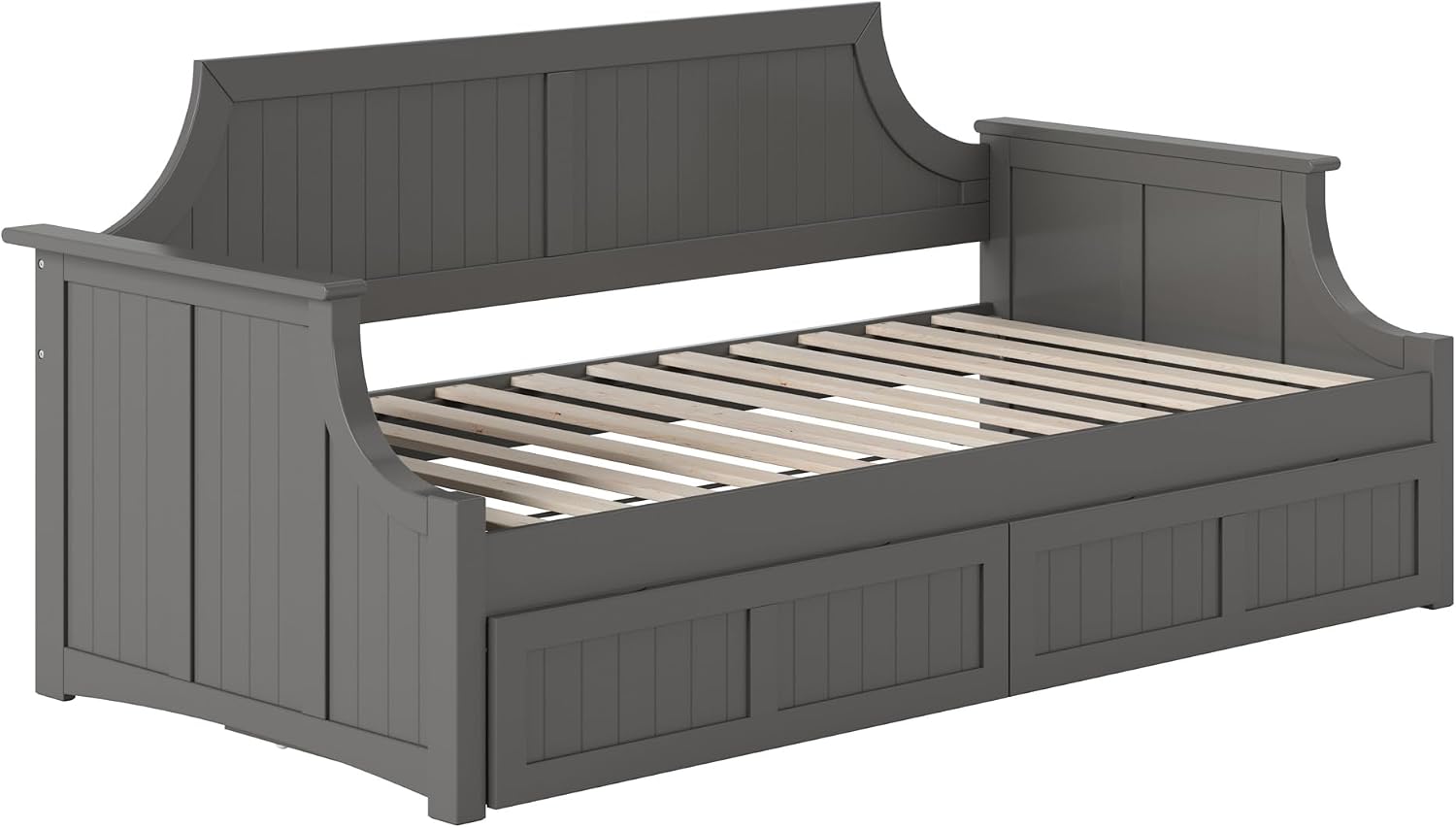 AFI Cambridge Twin Wood Daybed with Set of 2 Drawers in Grey