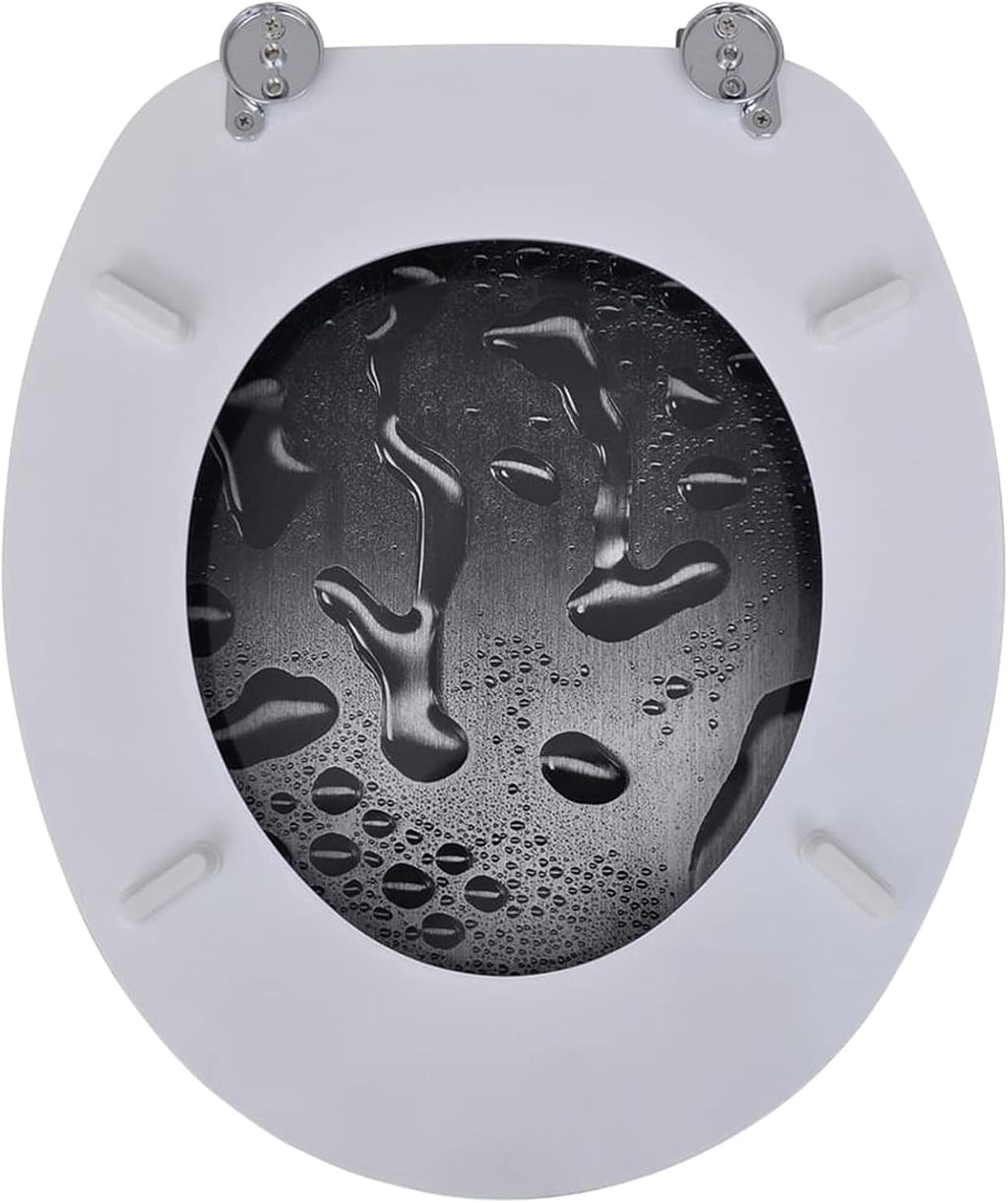 Toilet Seats with Lids 2 pcs MDF Water Toilet & Bidet Seats