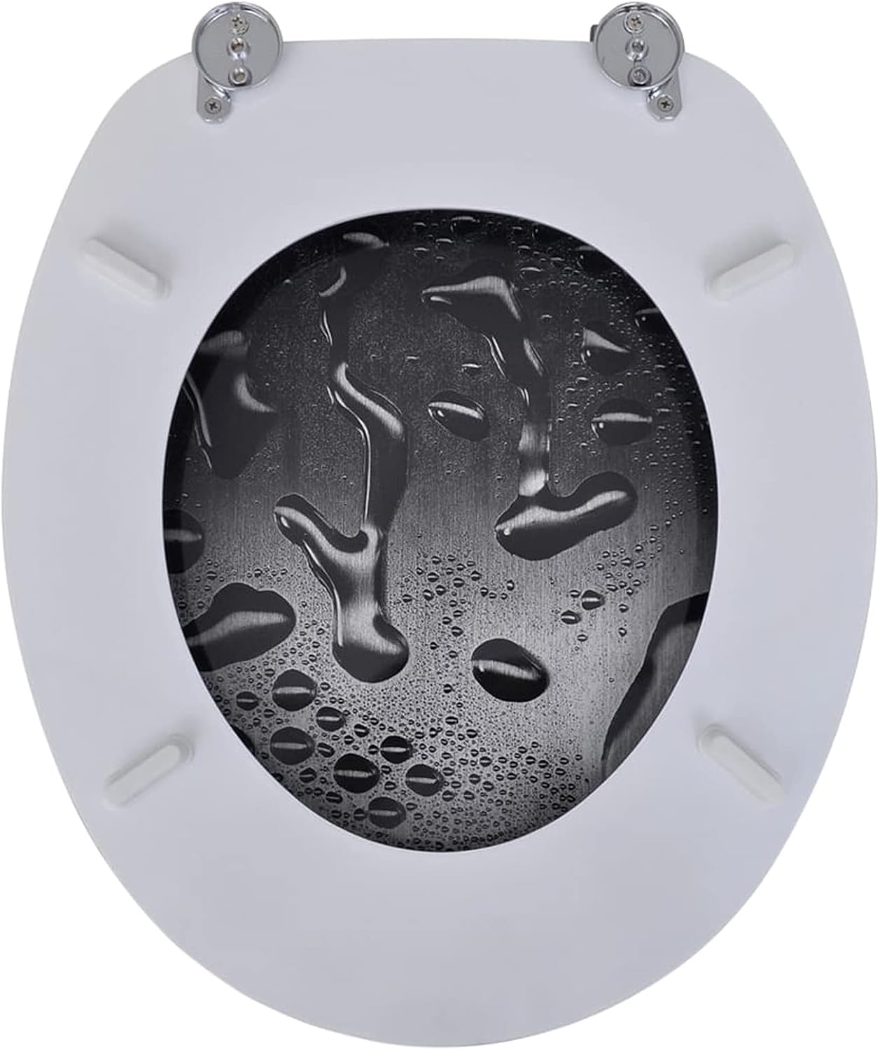 Toilet Seats with Lids 2 pcs MDF Water Toilet & Bidet Seats