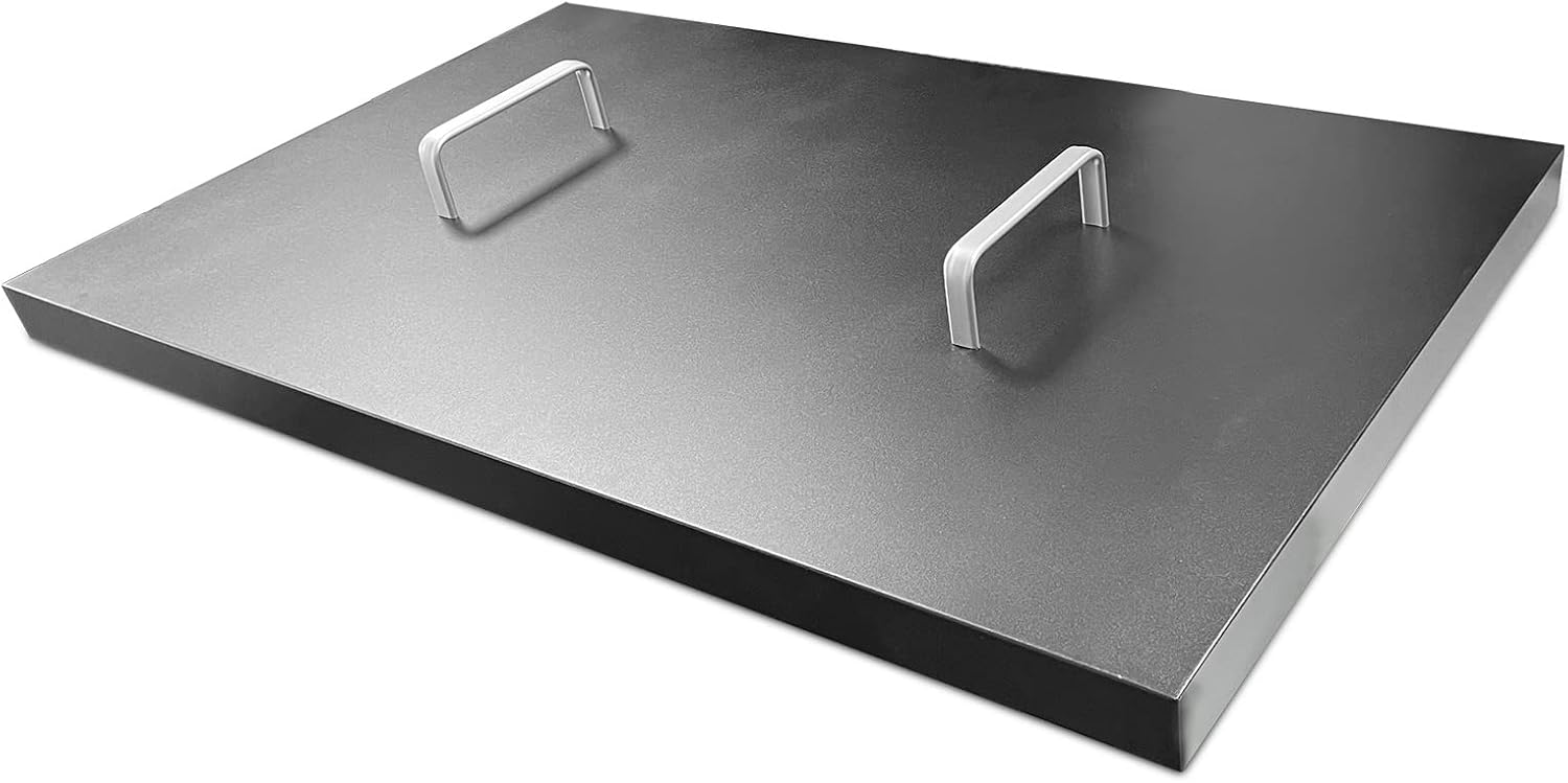 Griddle Lid Hard Cover with Handle for Blackstone 36 Inch, Durable Waterproof Flat Top Lid with Hanging Hooks Fits 36' Front or Rear Grease Griddle Black Stone Grill Cover Outdoor BBQ Accessories
