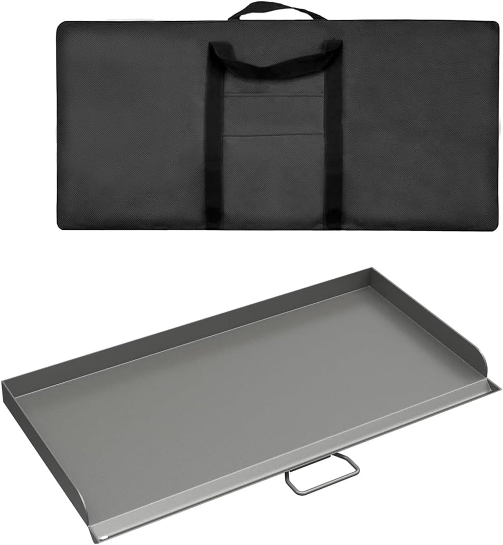 Professional 16x38 in Flat Top Steel Griddle for Camp Chef GB90D, TB90LW,Fry Griddle Accessories for Camp Chef 3 Burner Propane Stove Grill, 1 Carry Bag