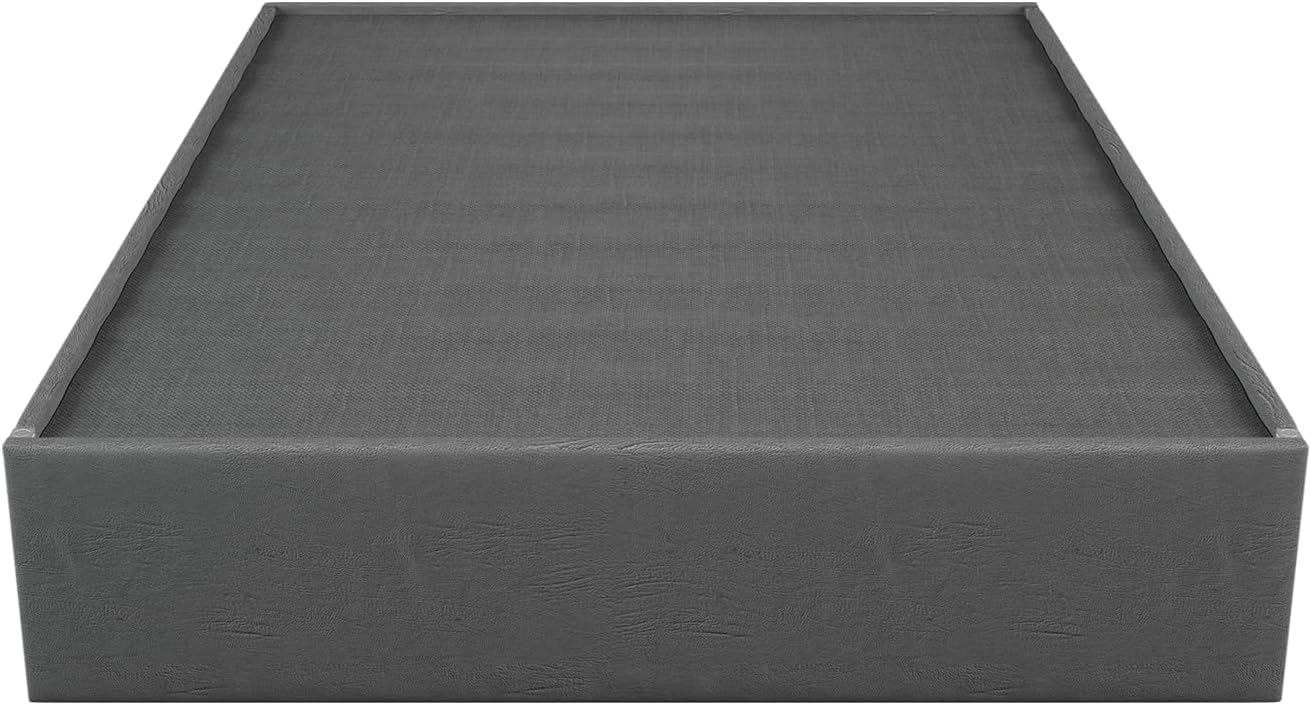 VANT Upholstered Platform Bed -Queen Size- Boucle Grey - Easy Assembly Bed Frame No Box Spring Needed Foundation for Optimal Support - Sleek Modern Design for Any Bedroom