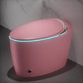 Black Smart Toilet with Bidet Built In, Luxury Elongated Electric Toilet with Heated Seat&Foot Sensor, 1.28 GPF Dual Flush, Auto Open/Close Seat, Warm Water&Dryer, Multiple Washing Modes (Pink)