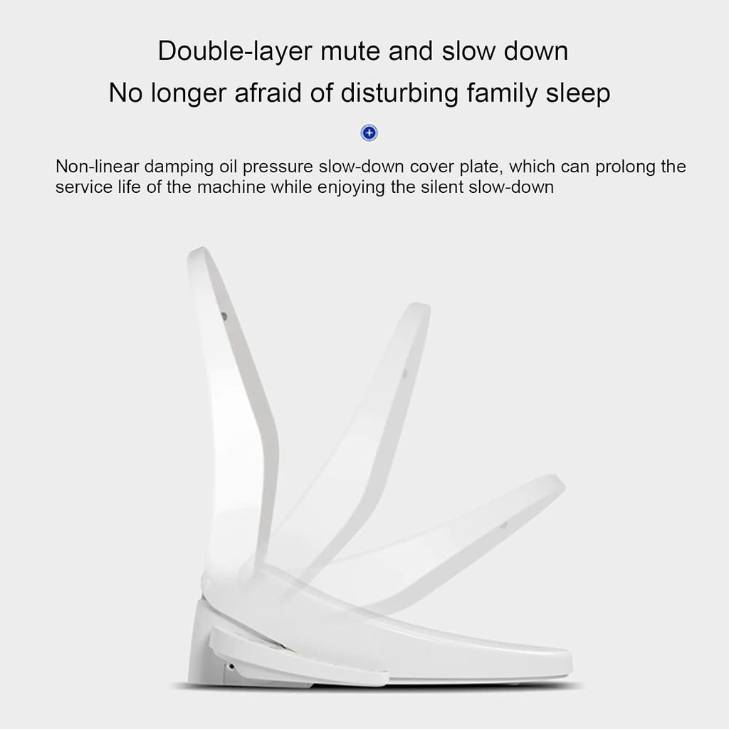 Electronic Bidet Toilet Seat Elongated Smart Heated Toilet Seat, Temperature Controlled Wash, Warm Air Dryer, Smart Touch Panel, Adjustable Warm Water Function, LON004MKJ ( Size : Standard version )