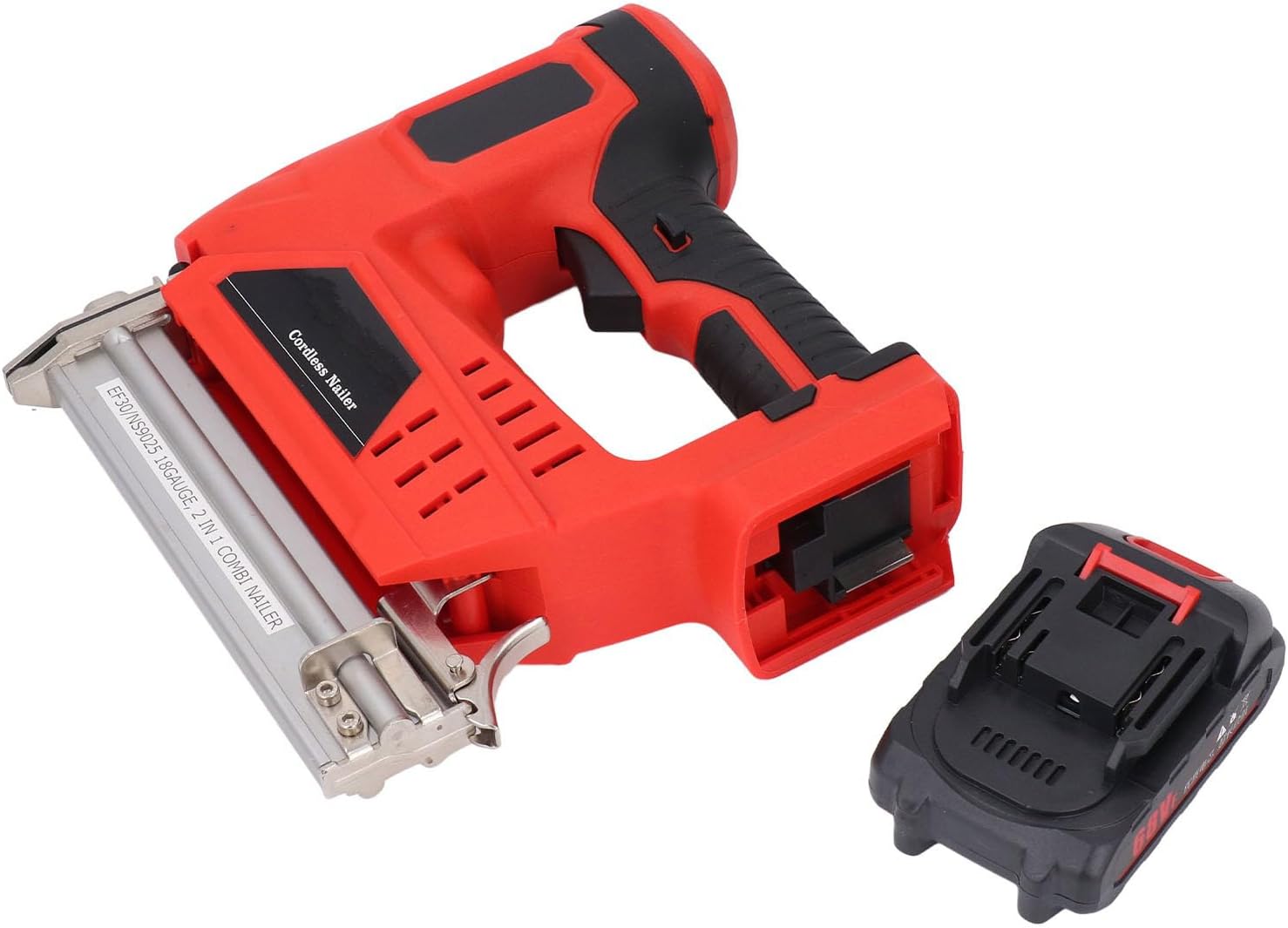 Cordless Brad Nailer,18V 2Ah Lithium Battery Powered Cordless Nail Gun with Modes, Electric Staple Gun, Nailer Staple Kit for Woodworking DIY Projects, Depisutacgxmeqzg76