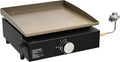 Happybuy Griddle, 16.9' Heavy Duty Manual Flat Top Griddle, Countertop Gas Grill with Non-Stick Cooking Plate, Propane Gas, 2-Burners