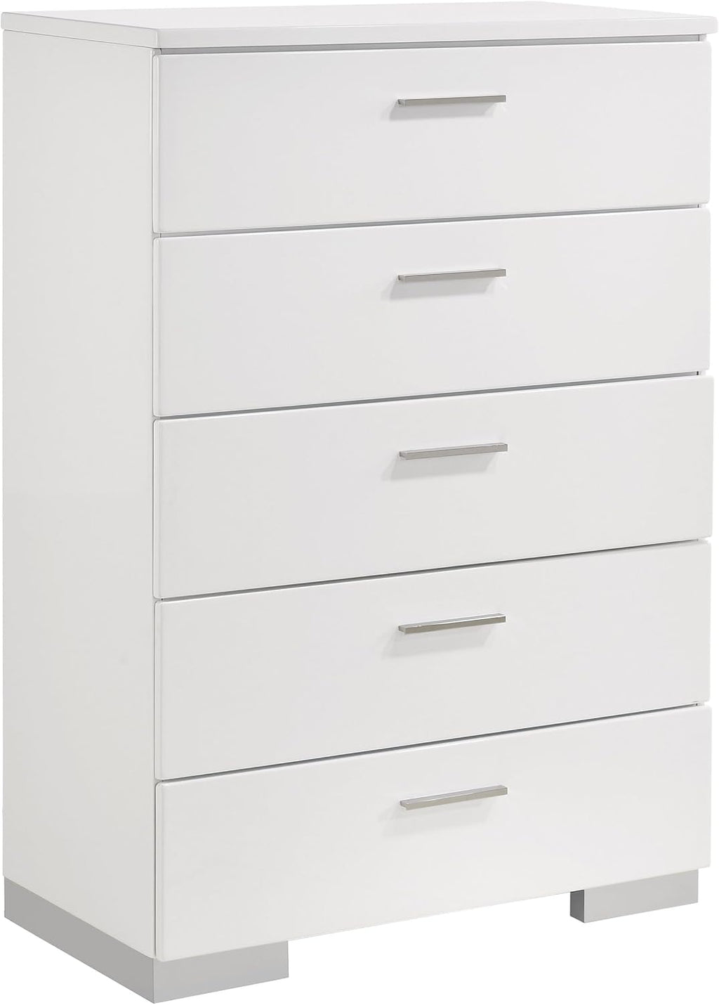 Coaster Home Furnishings Felicity 5-Piece Full Bedroom Set White High Gloss 203511F-S5