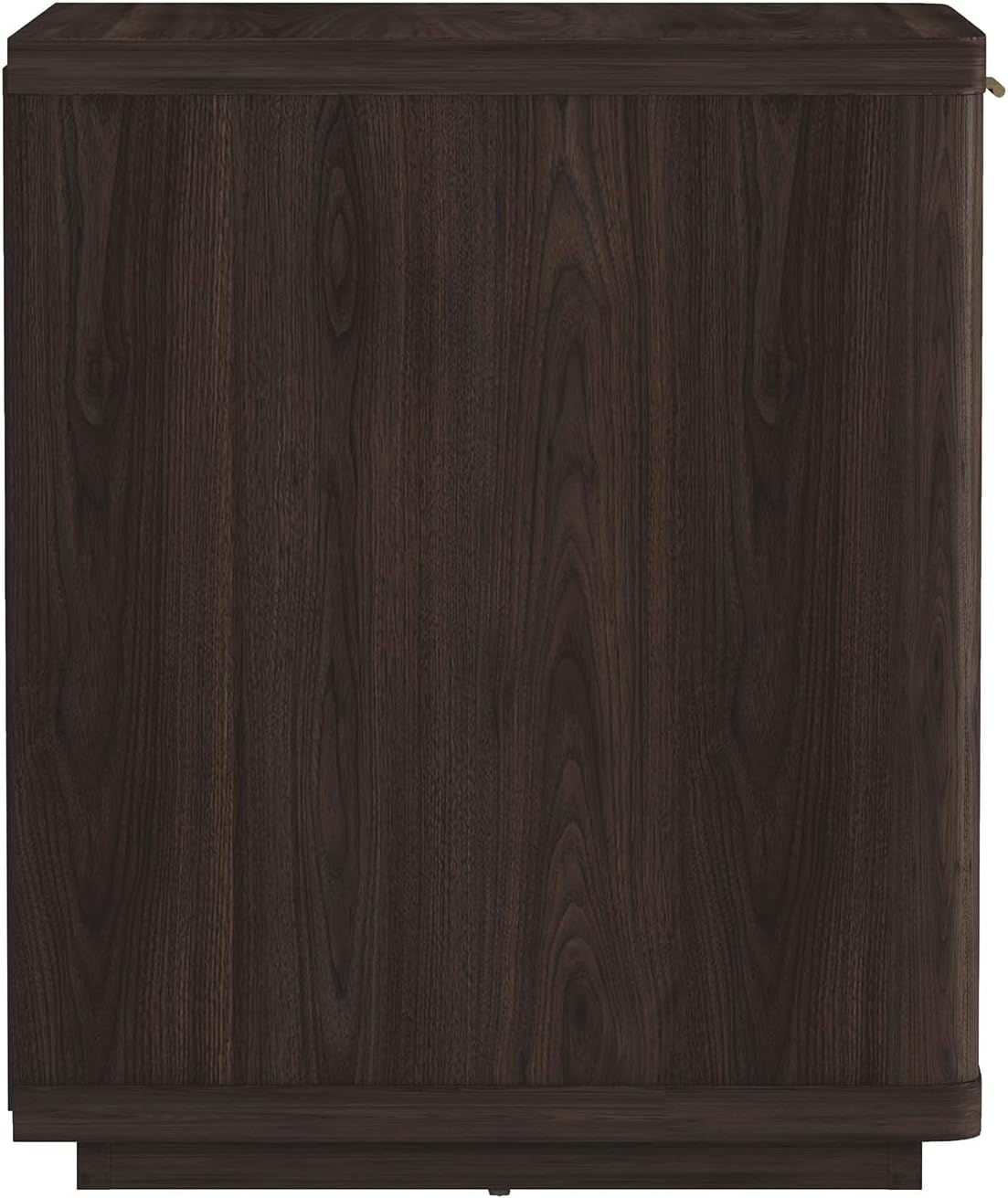 Manhattan Comfort Evelyn Nightstands Set of 2 with Full Extension Drawer and Open Shelf – Modern Bedroom Night Stand or Living Room Side Tables with Storage – Easy Assembly, Brown