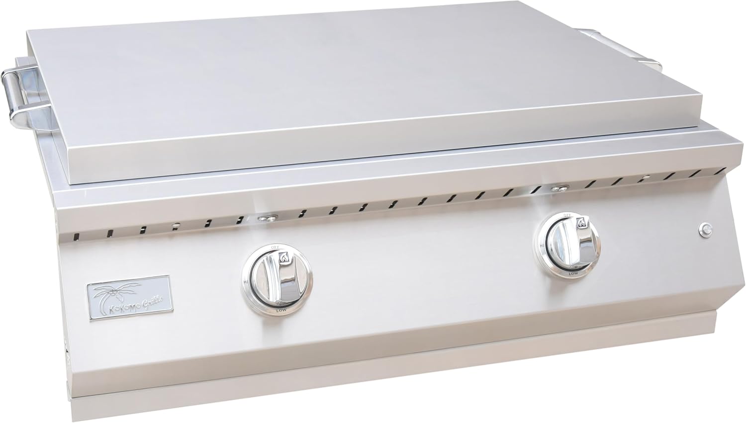 KoKoMo Grills 30 Inch Professional Outdoor Kitchen Teppanyaki Liquid Propane Griddle | 304 Stainless Steel Flat Top Grill U-Shape Burners 36000 BTUs for Outdoor Cooking, BBQ and Patio Backyard