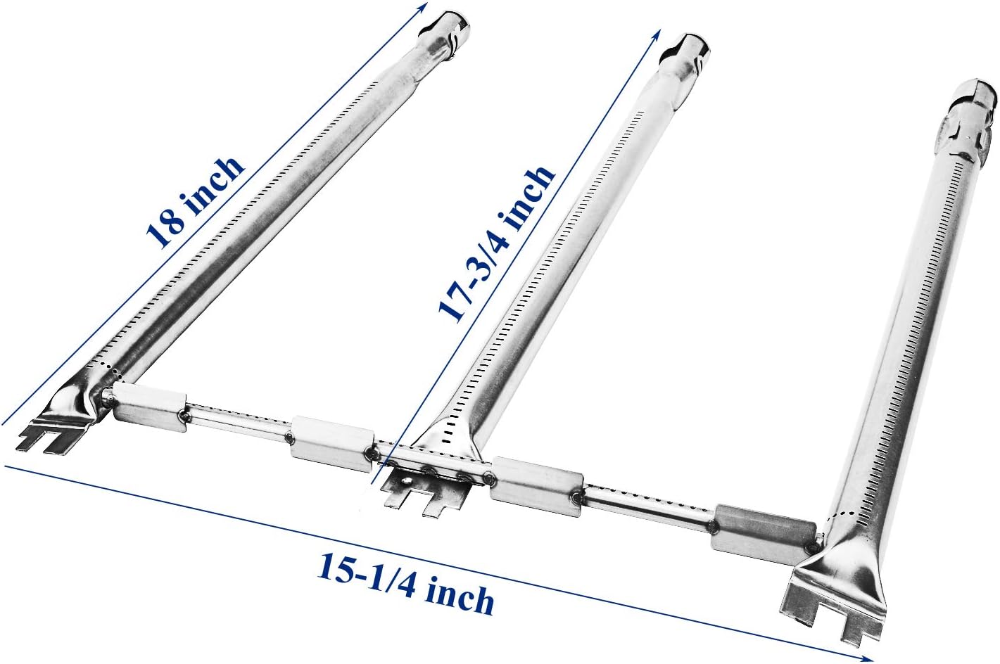 Utheer 69787 18 Inch Grill Burner and 6787 Cast Iron Griddle for Weber Spirit 300 Series, Stainless Burner Tube and Full Size Griddle Insert for Weber Spirit E310 S310 E320 S320 E330 S330 SP330