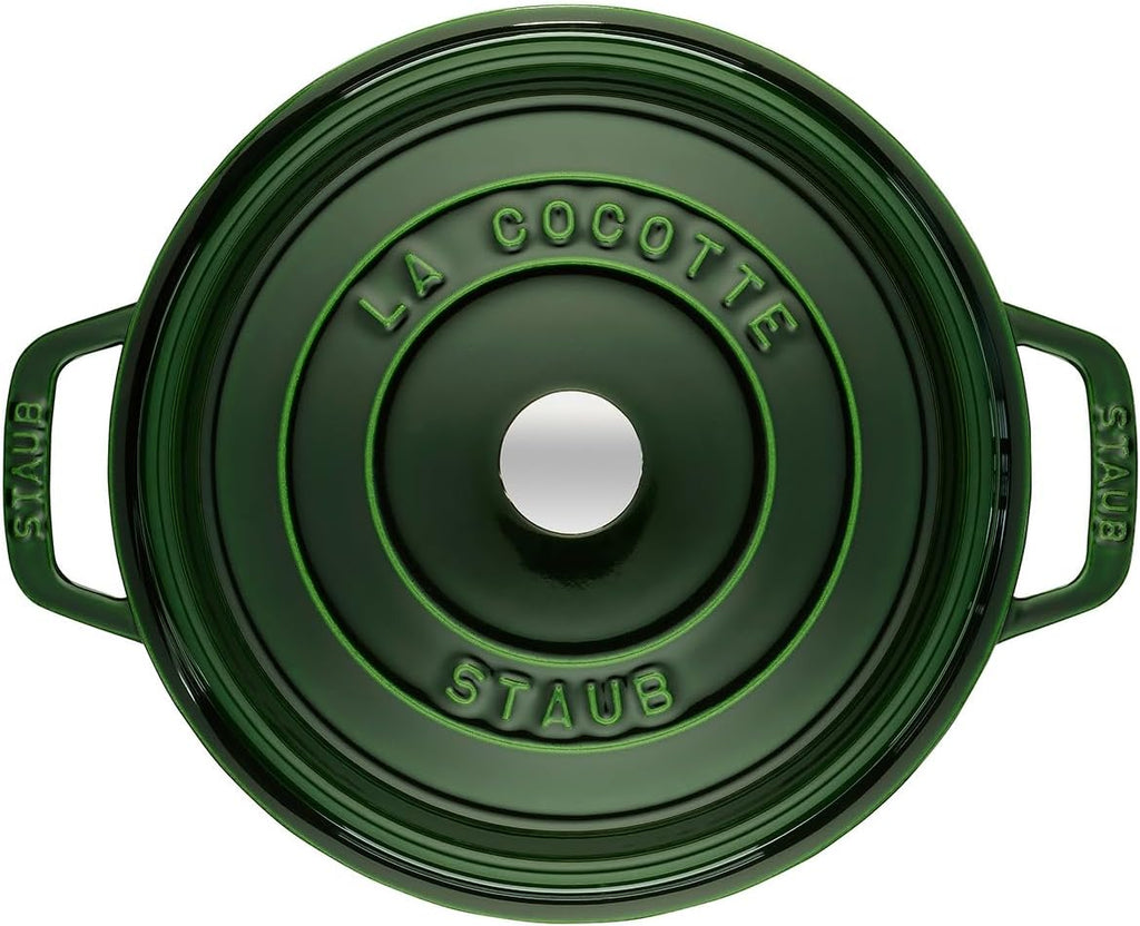 Staub Cast Iron 7-qt Round Cocotte - Basil