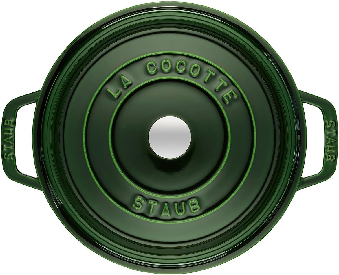 Staub Cast Iron 7-qt Round Cocotte - Basil