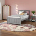 Harper & Bright Designs Tiwn Platform Bed Frame with Headboard and Footboard, Wood Platform Bed with Wood Slats and No Box Spring Needed, Grey