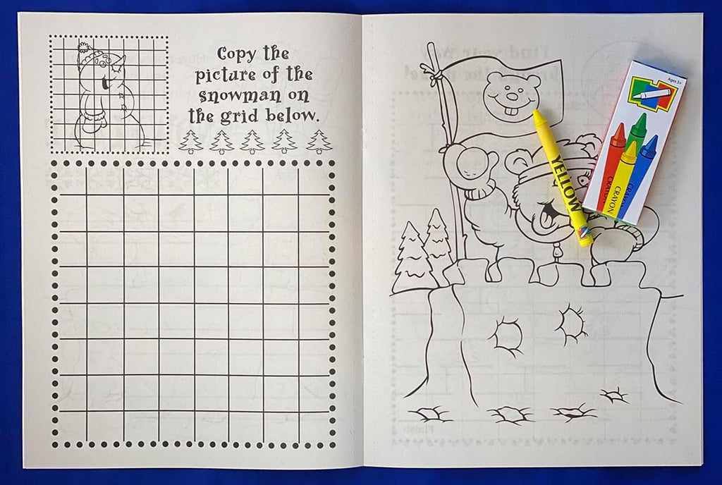 ZOCO – Holiday Fun Custom Coloring and Activity Books (250 Bulk Pack, With Crayons) – Kids Holiday Activities Stocking Stuffers Treat Bags Party Favors – USA Made